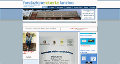 Desktop Screenshot of fondazionerobertalanzino.it